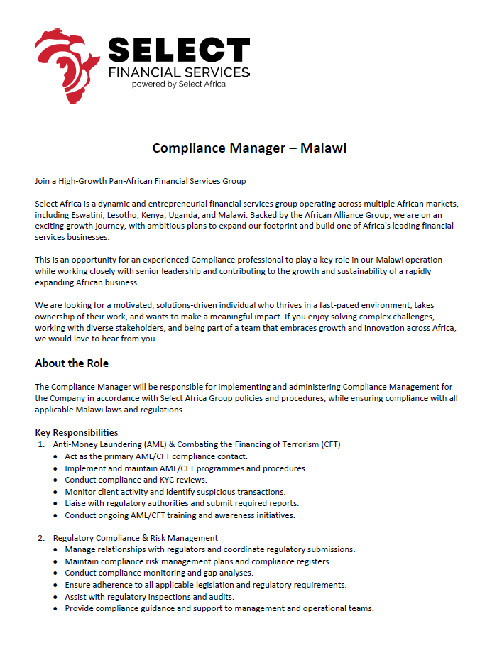 Malawi-Job-Specification